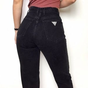 Vintage 90s Black Guess High Waisted Jeans